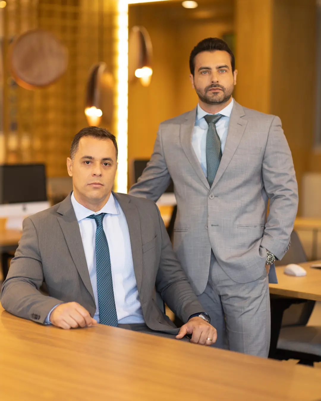 Dr. Alessandro e Dr. Cássio, sócios da Junqueira Ribeiro Advogados